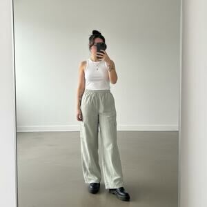 PacSun Relaxed Fit Wide Leg Khaki Tan Cargo Pants